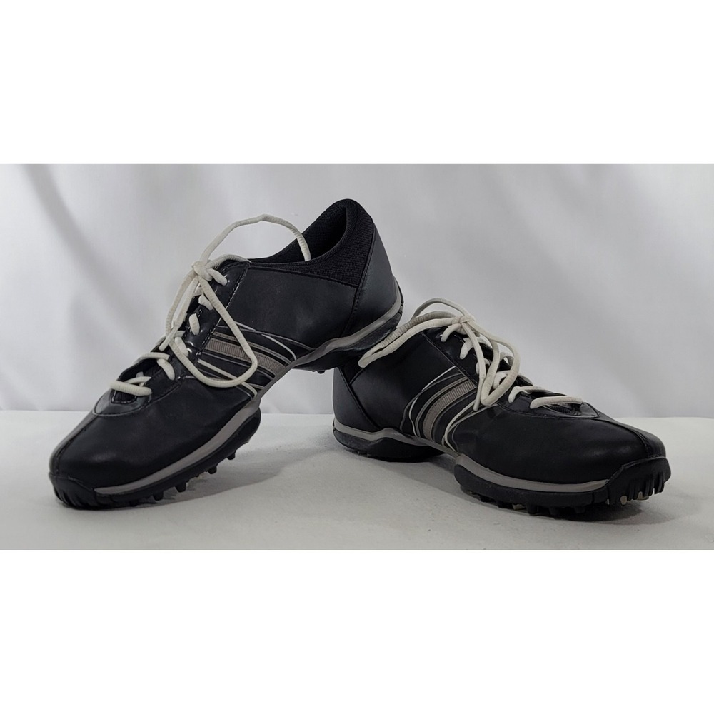 Nike Womens Tac Golf Shoes Black/White‎ 418368-010 Soft Spikes, leather, sz 8.5